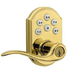 Kwikset Pushbutton Lever Lock- Polished Brass